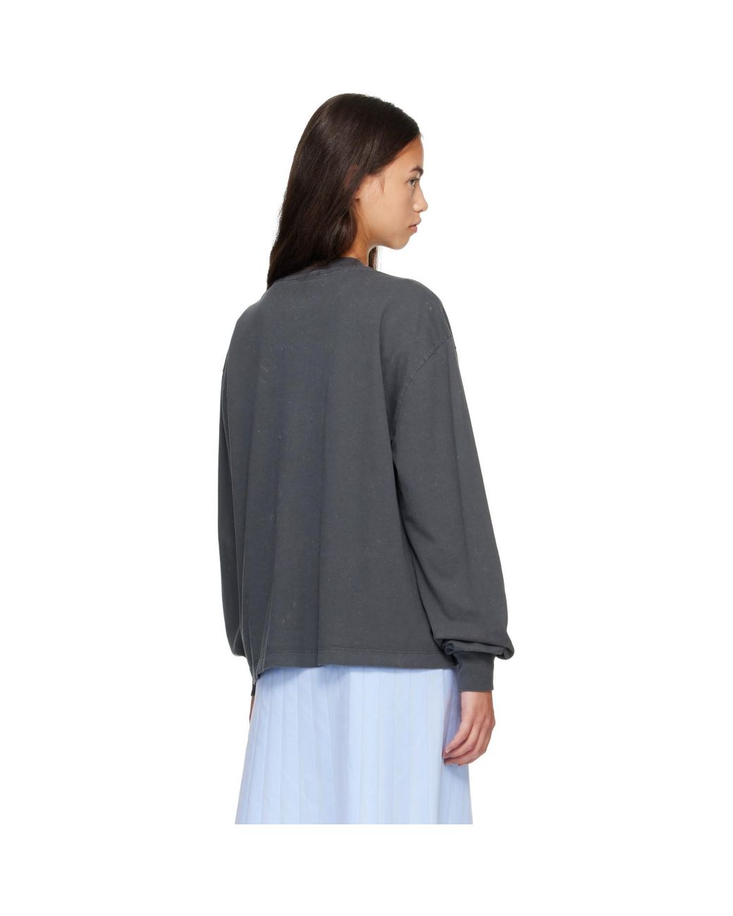Ganni Blue Tiger Long-Sleeve T-Shirt