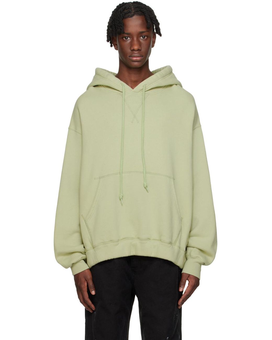 R13 Green Side Gusset Hoodie for Men Lyst UK