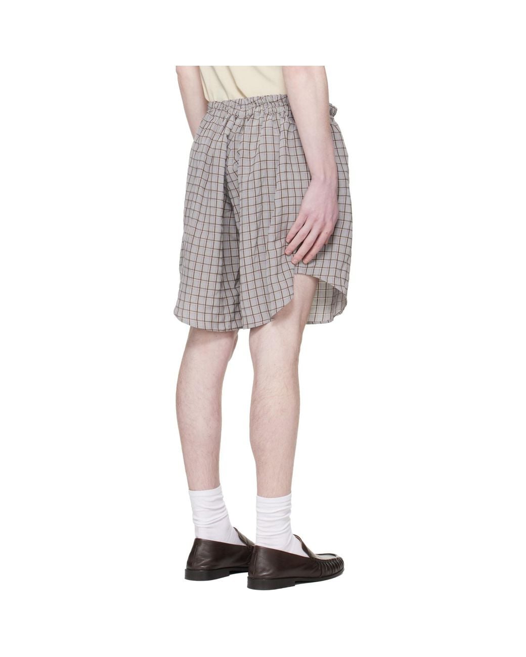 Hed Mayner Multicolor Checked Shorts for men