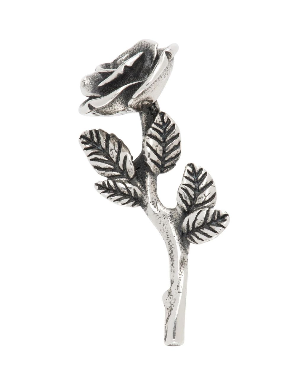 Emanuele Bicocchi Metallic Blooming Rose Stud Single Earring for men