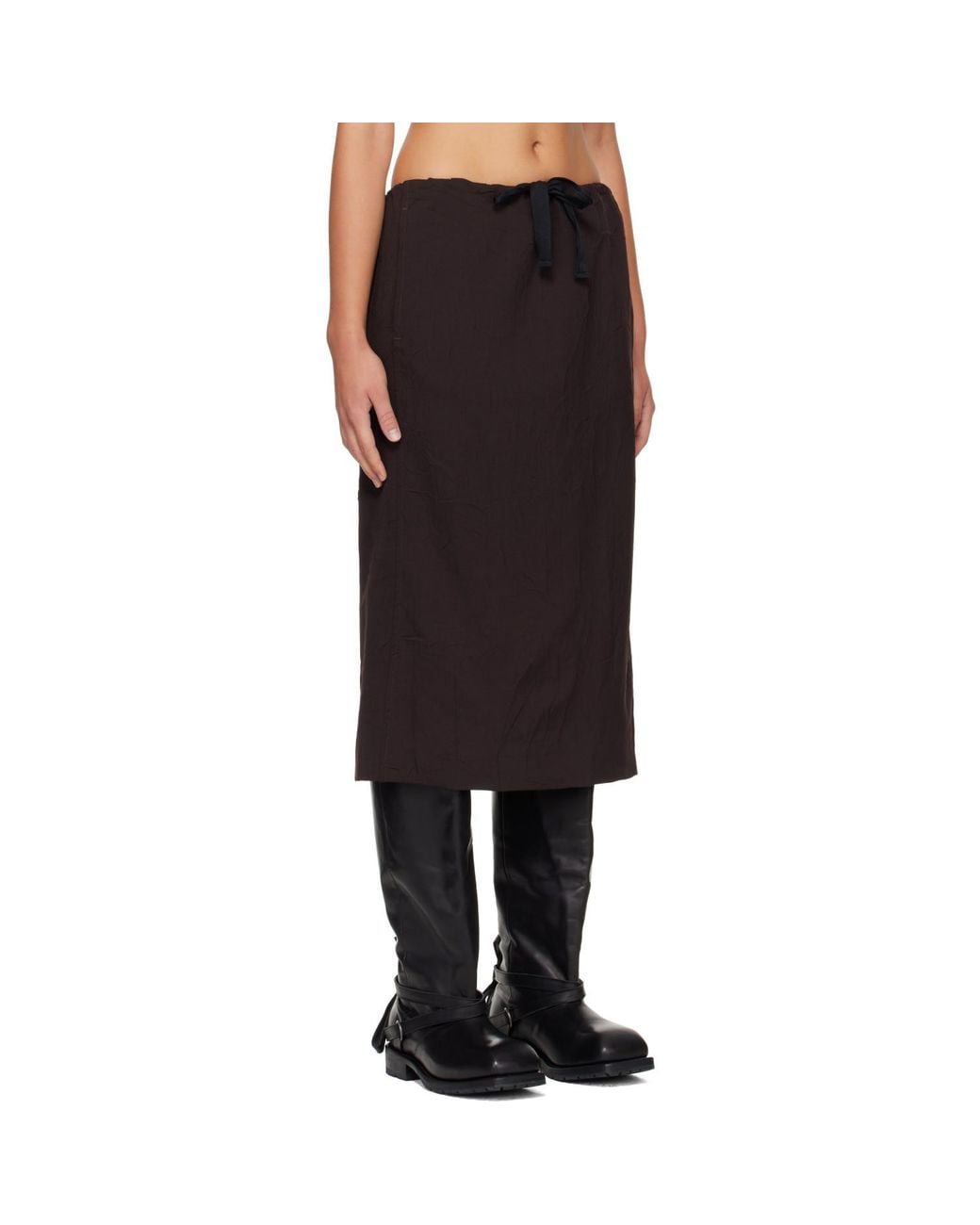 Our Legacy Black Crush Midi Skirt