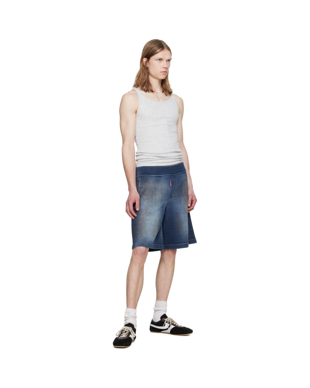 DSquared² Blue Knit Shorts for men