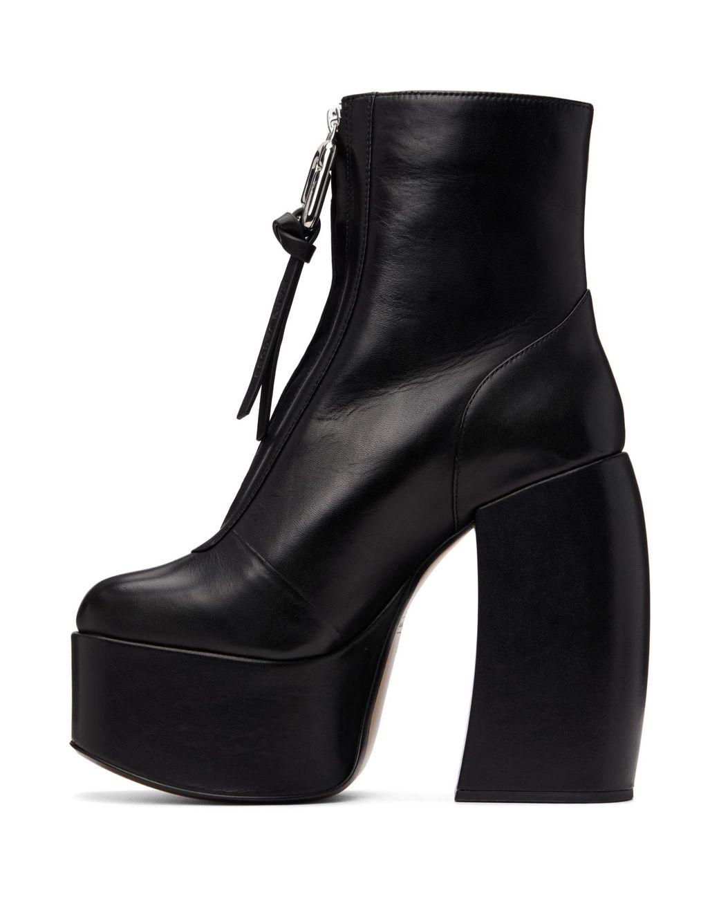 Marc Jacobs Black 'Gigi' Platform Ankle Boots