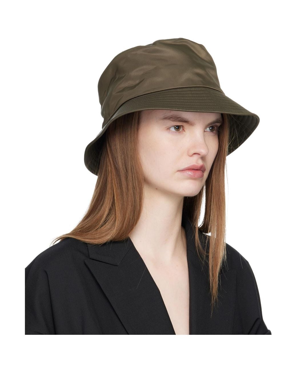 Sacai Black Khaki Single Brim Pocket Bucket Hat