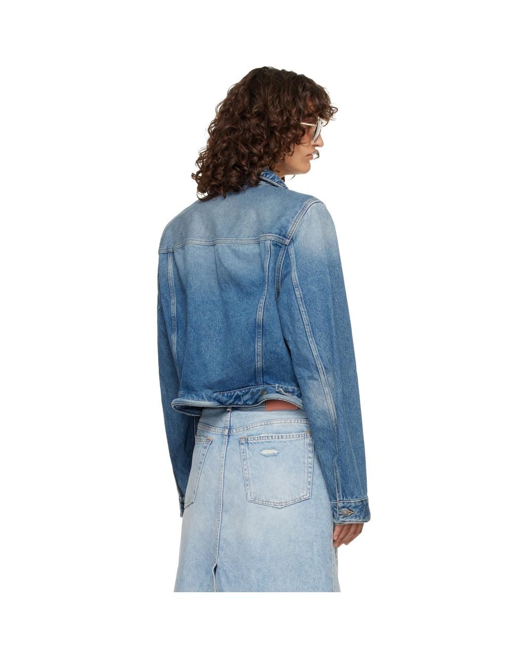 Acne Blue Wavy Denim Jacket