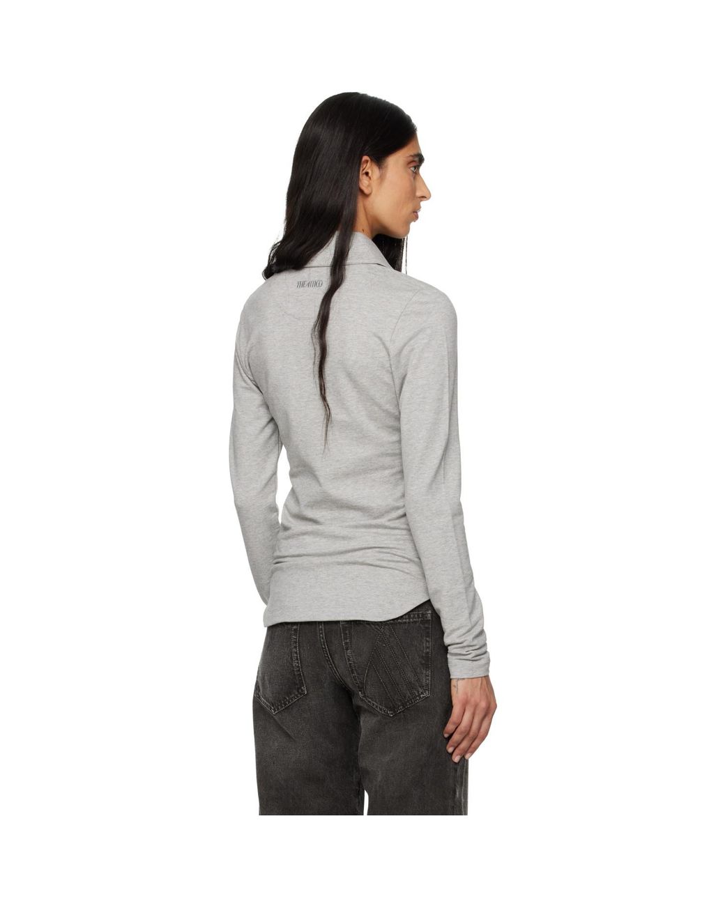 The Attico Black Light American Fleece Polo