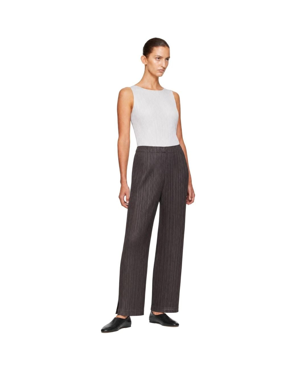 Pleats Please Issey Miyake Gray Thicker Bottoms 2 Trousers