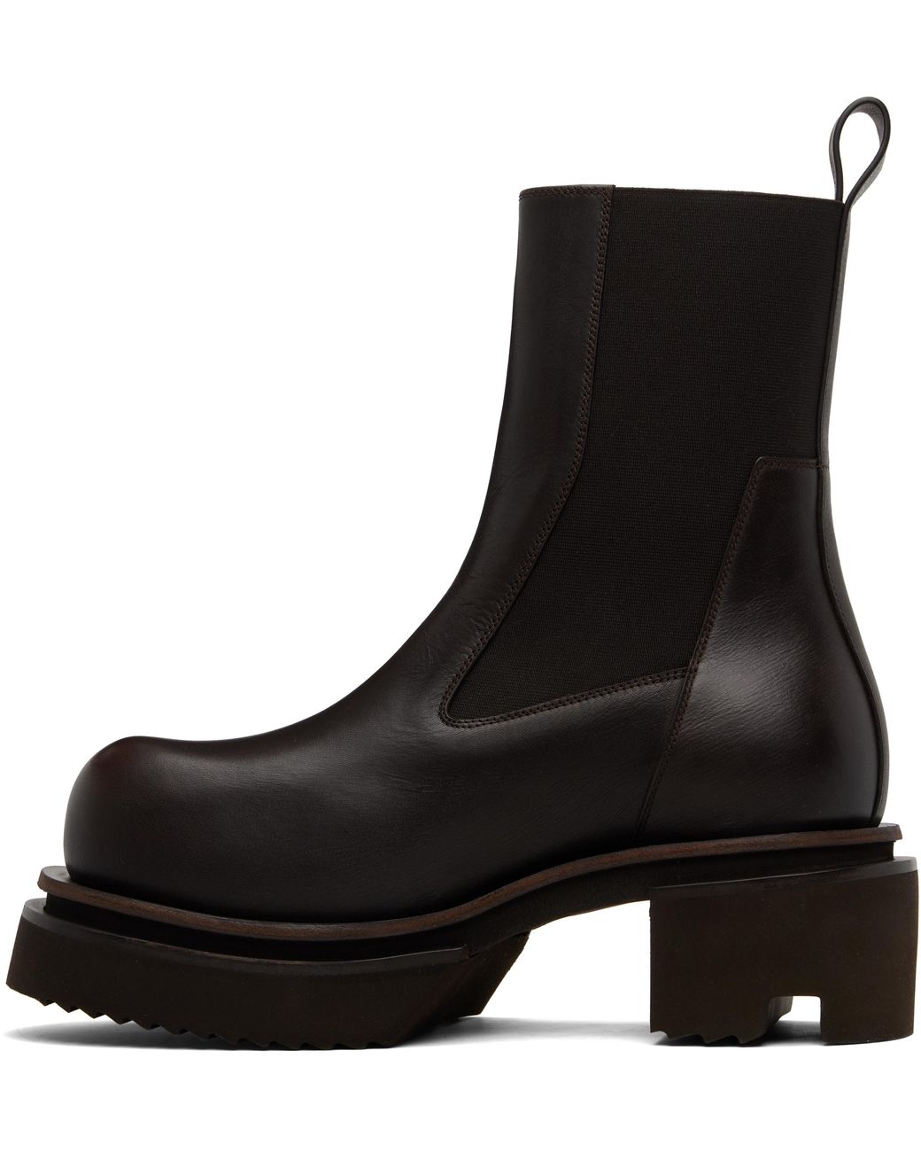 Rick Owens Black Temple Beatle Bogun Chelsea Boots for men