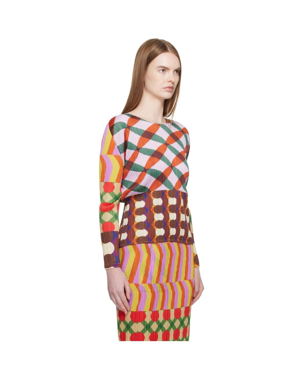 Pleats Please Issey Miyake Orange Harmony T-Shirt