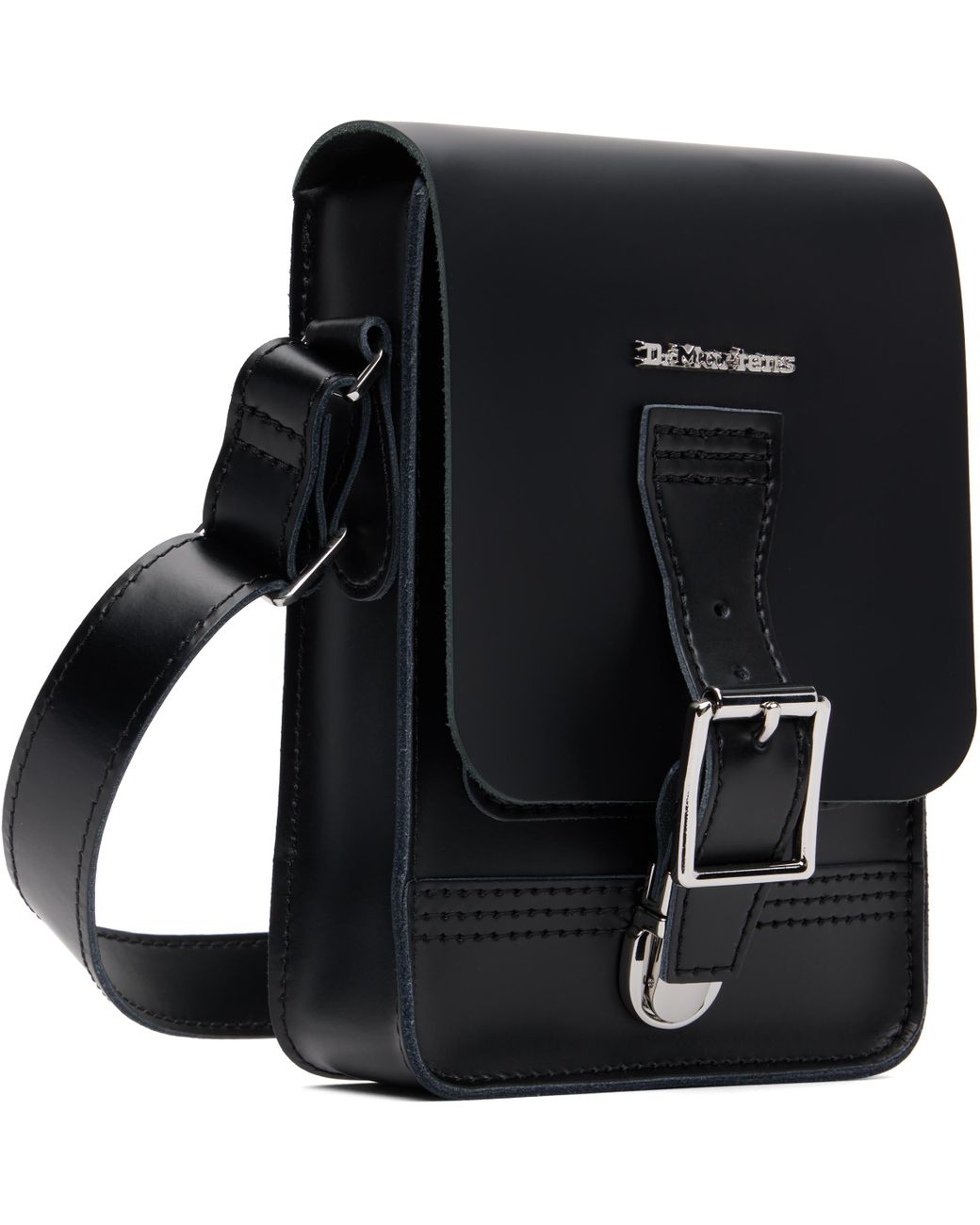 Dr. Martens Leather Vertical Crossbody Bag in Black | Lyst