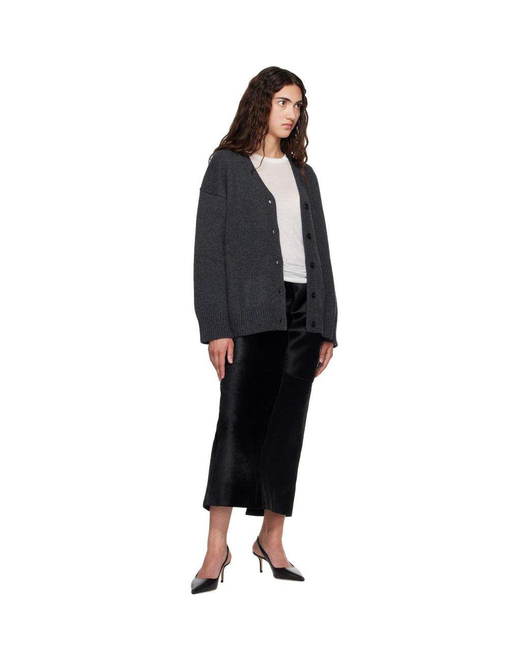 Loulou de Saison Black Duca Oversized Cardigan