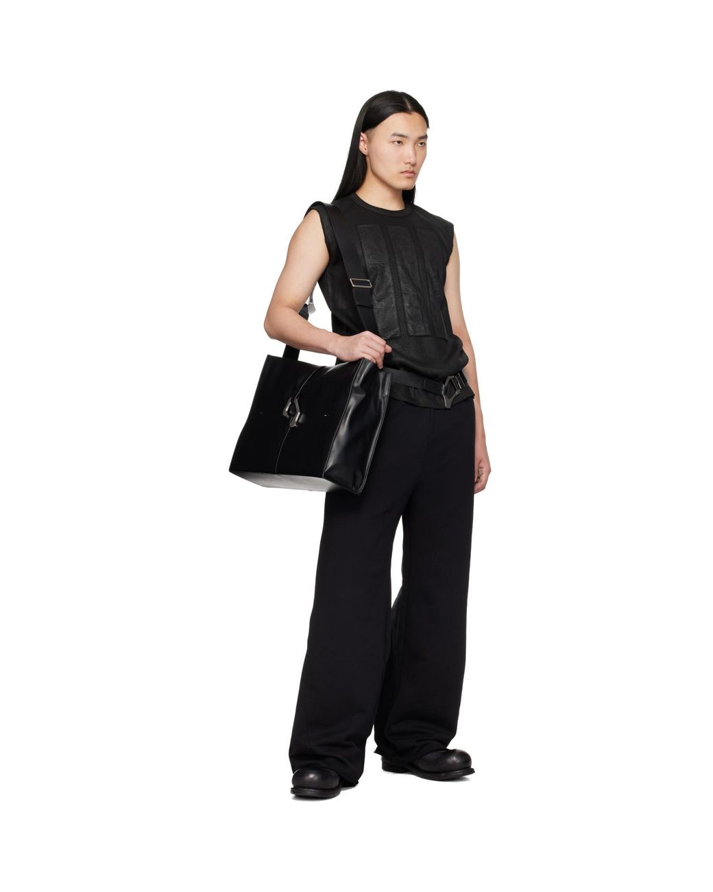 HELIOT EMIL Black Luculent Tote for men