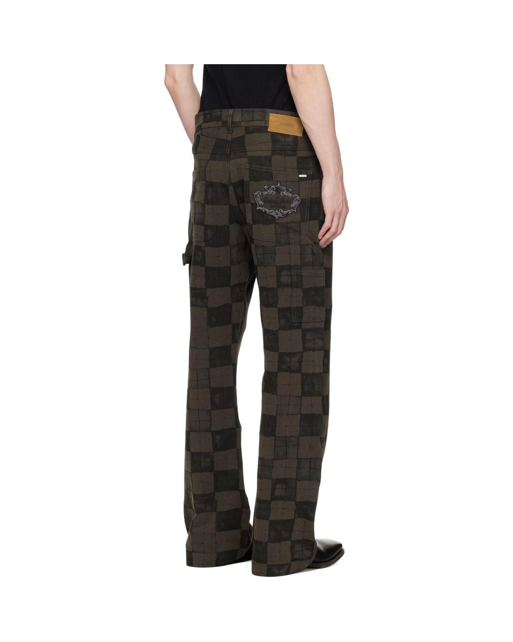 Amiri Black Chateau Crest Carpenter Jeans for men