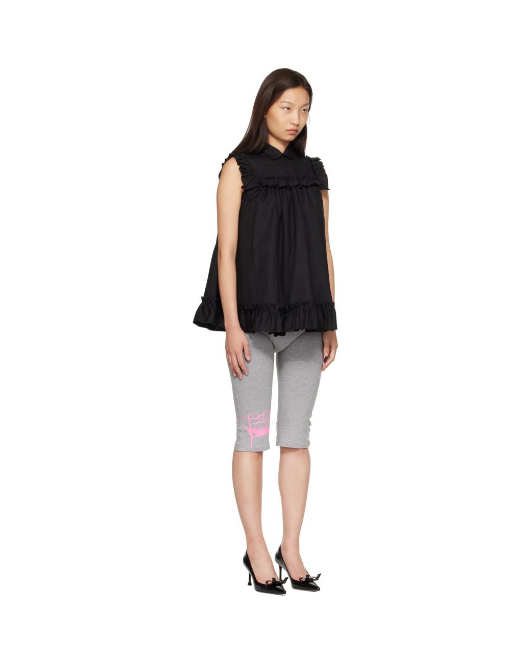 Ans Dostoevner Black Frilled 'Childhood' Minidress