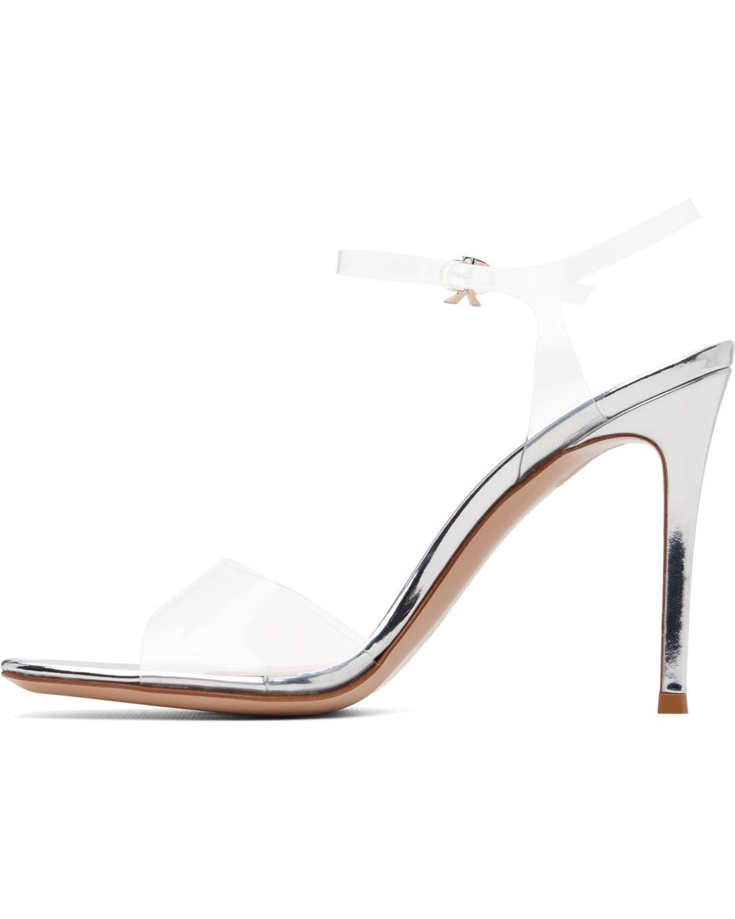 Gianvito Rossi White Transparent & Cher Heeled Sandals