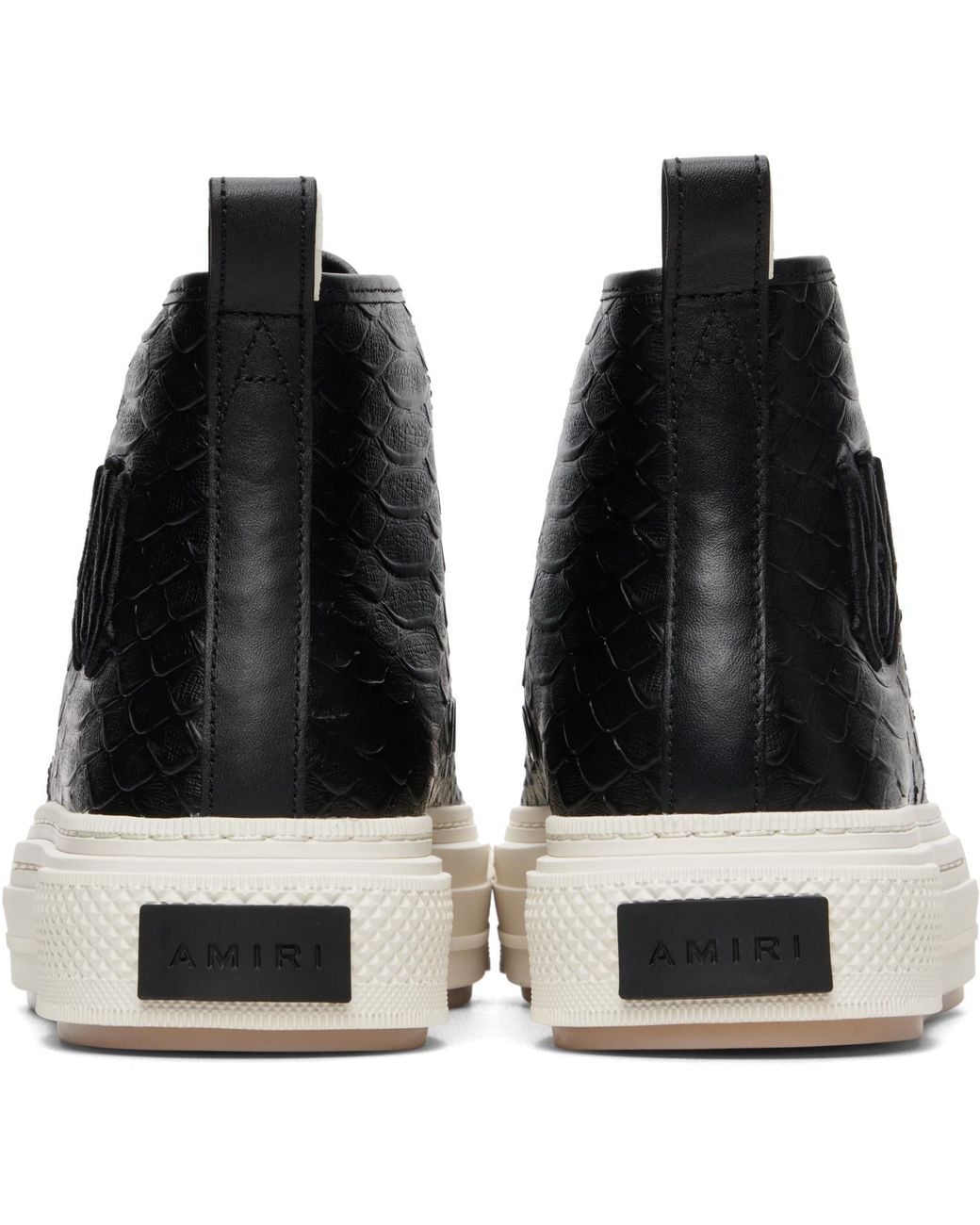 Amiri Black Python Embossed Ma Court Hi Sneakers for men