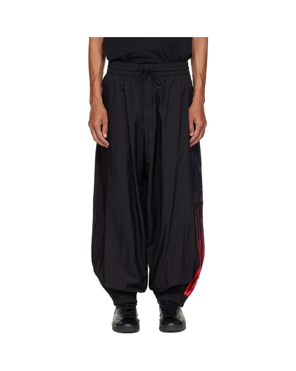 Y-3 Black Gradient 3-Stripes Nylon Track Pants for men