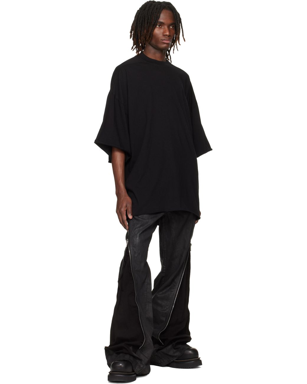 Rick Owens Black Temple Tommy T-Shirt for men