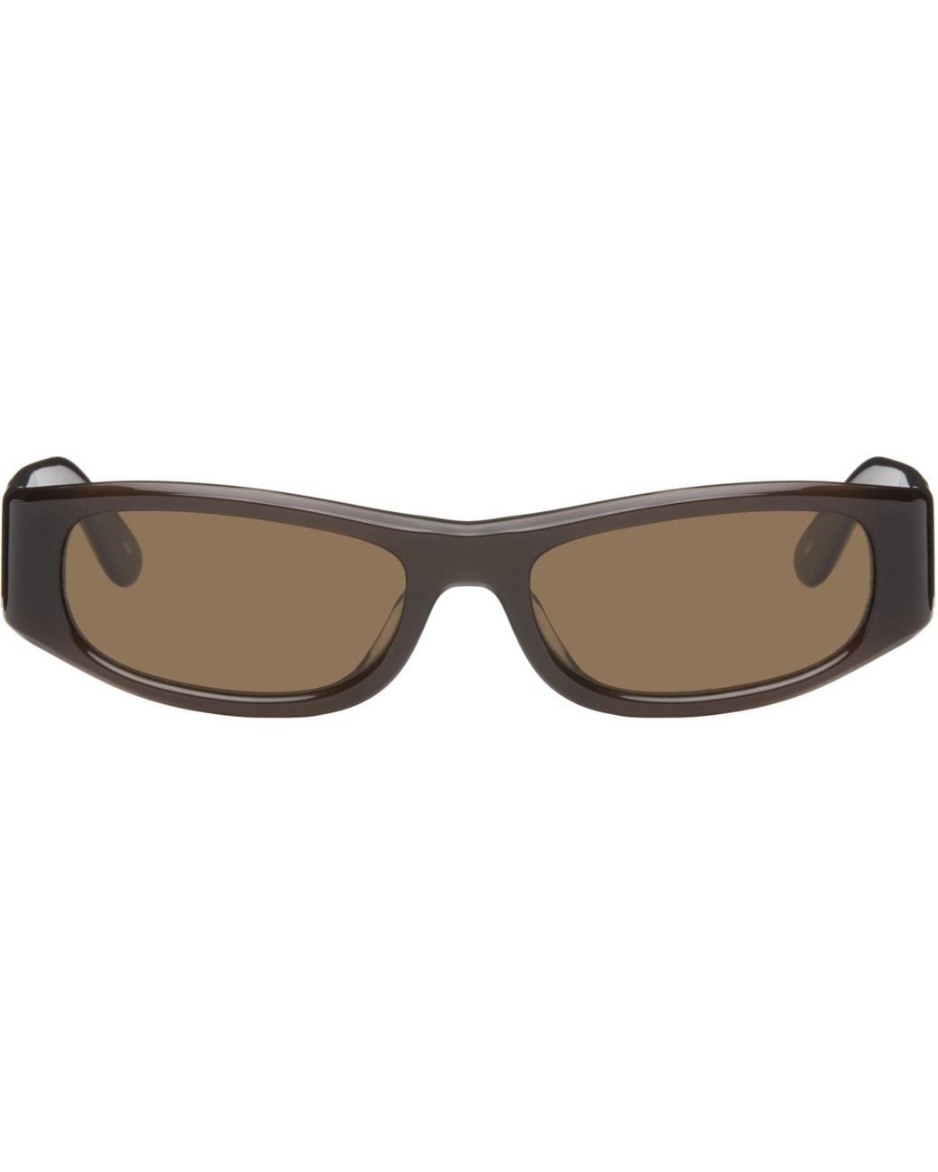 THISTLES Brown 'The Suede' Sunglasses