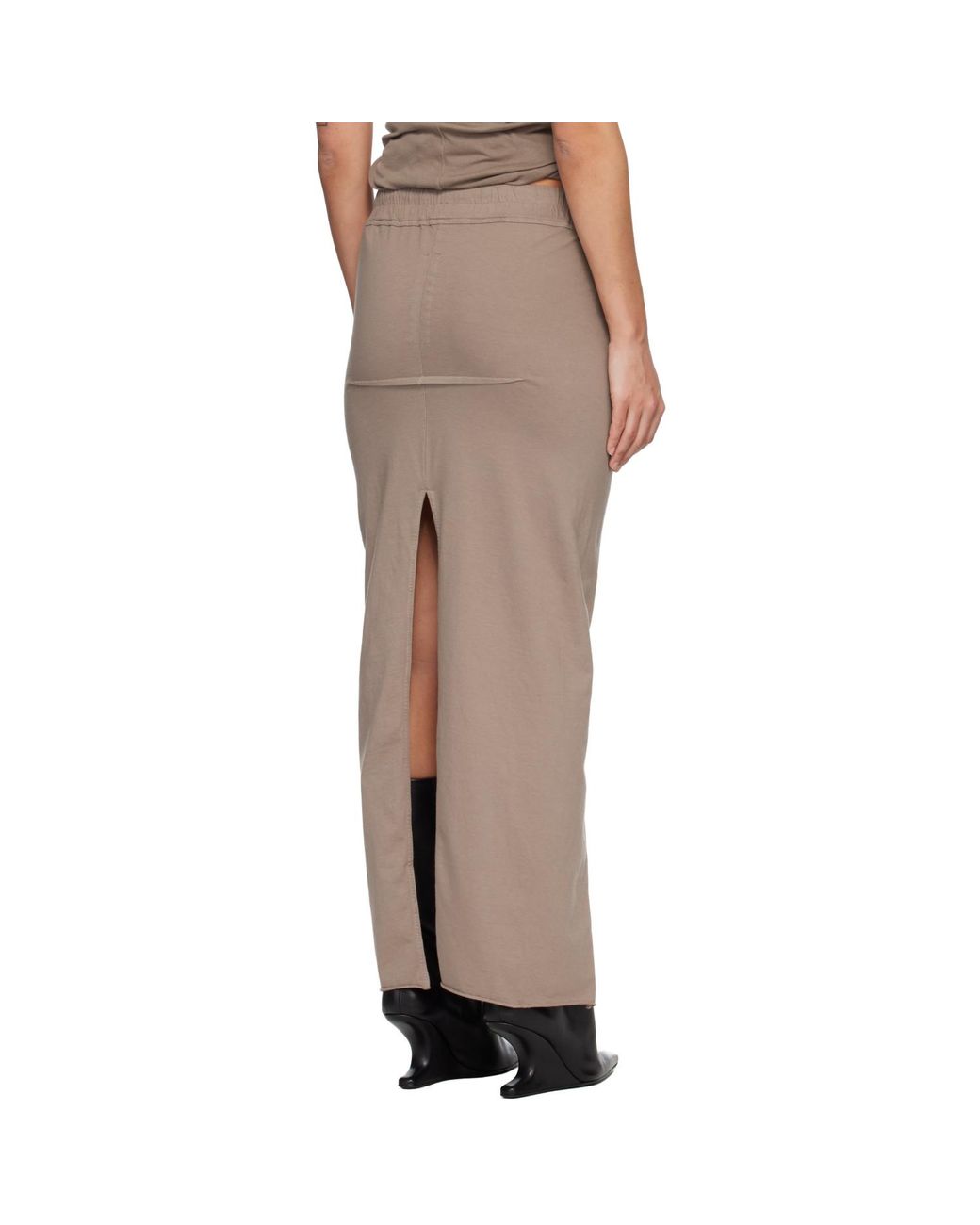 Rick Owens Multicolor Temple Pull On Sliced Pillar Maxi Skirt