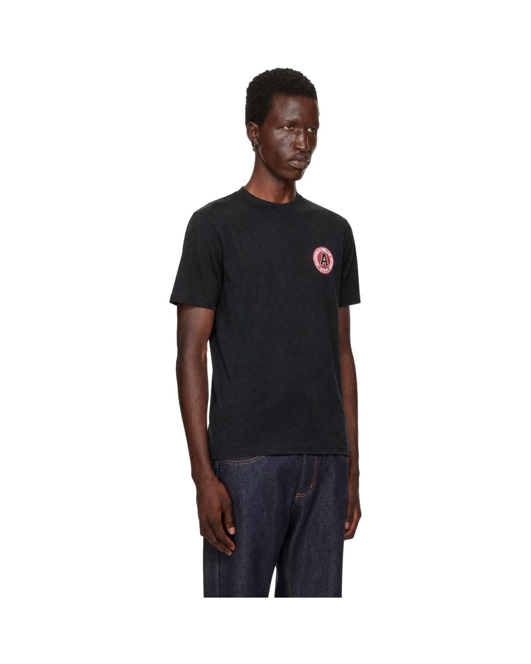 Aape By A Bathing Ape Black 'Aape' Basic T-Shirt for men
