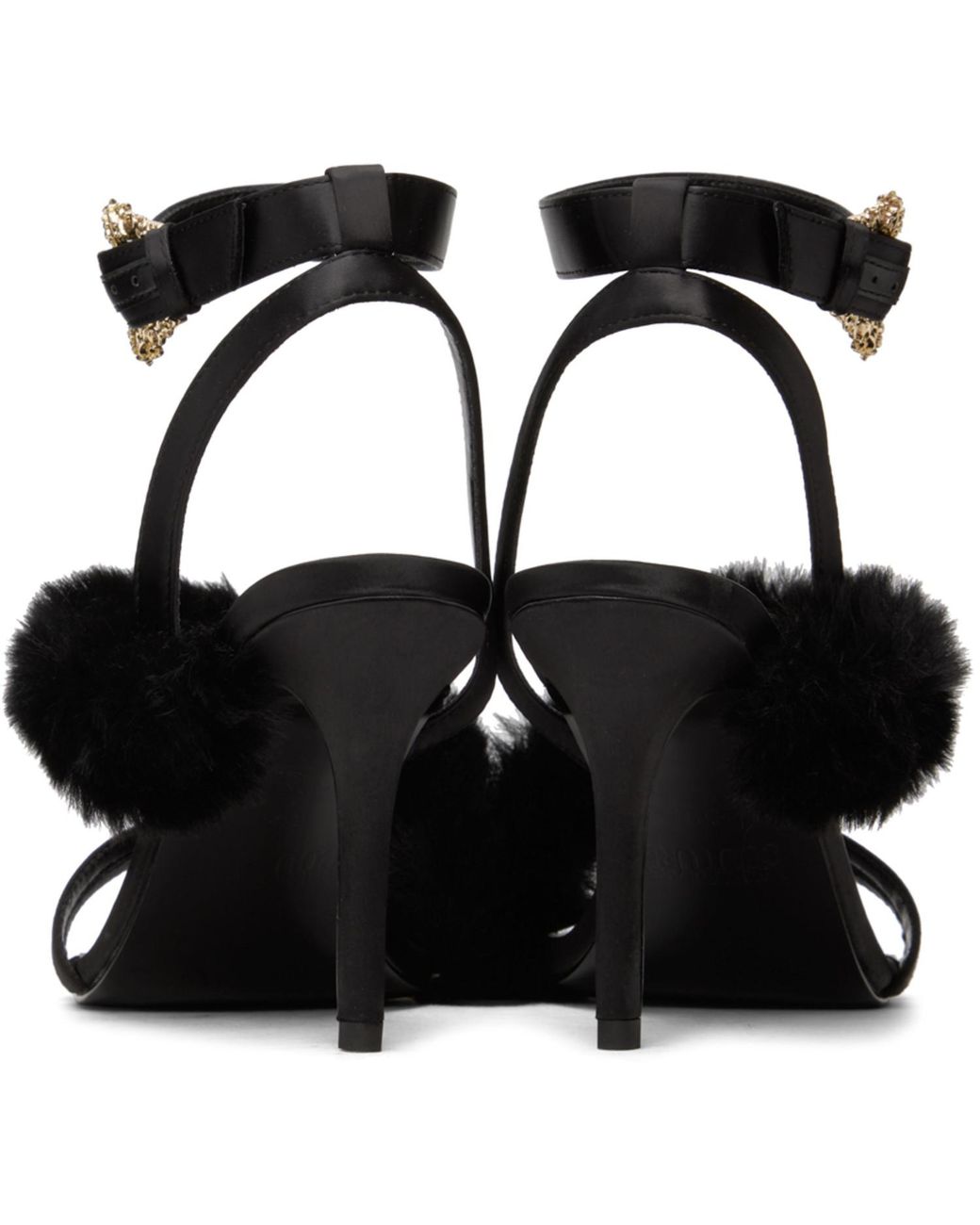 Versace Jeans Couture Black Emily Heeled Sandals