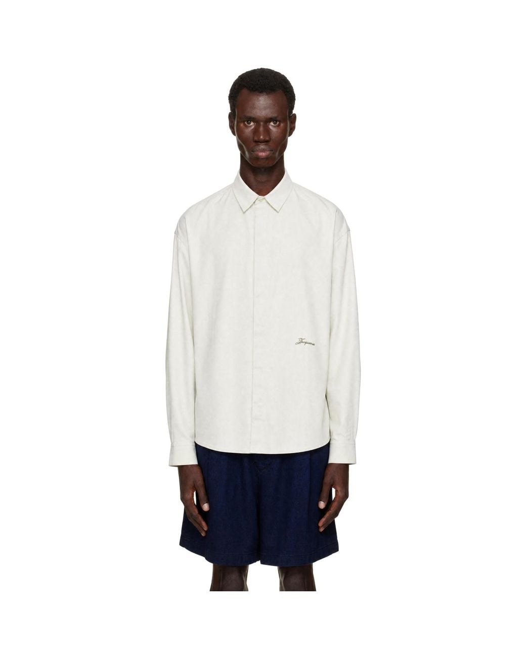 Jacquemus White Khaki 'The Simon' Shirt for men