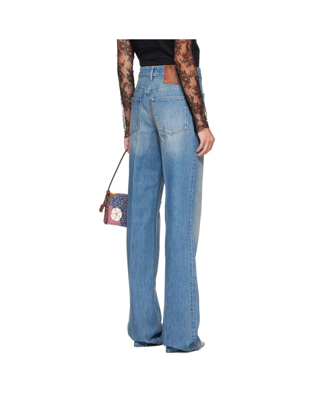 Valentino Blue Denim Exposed Button Jeans