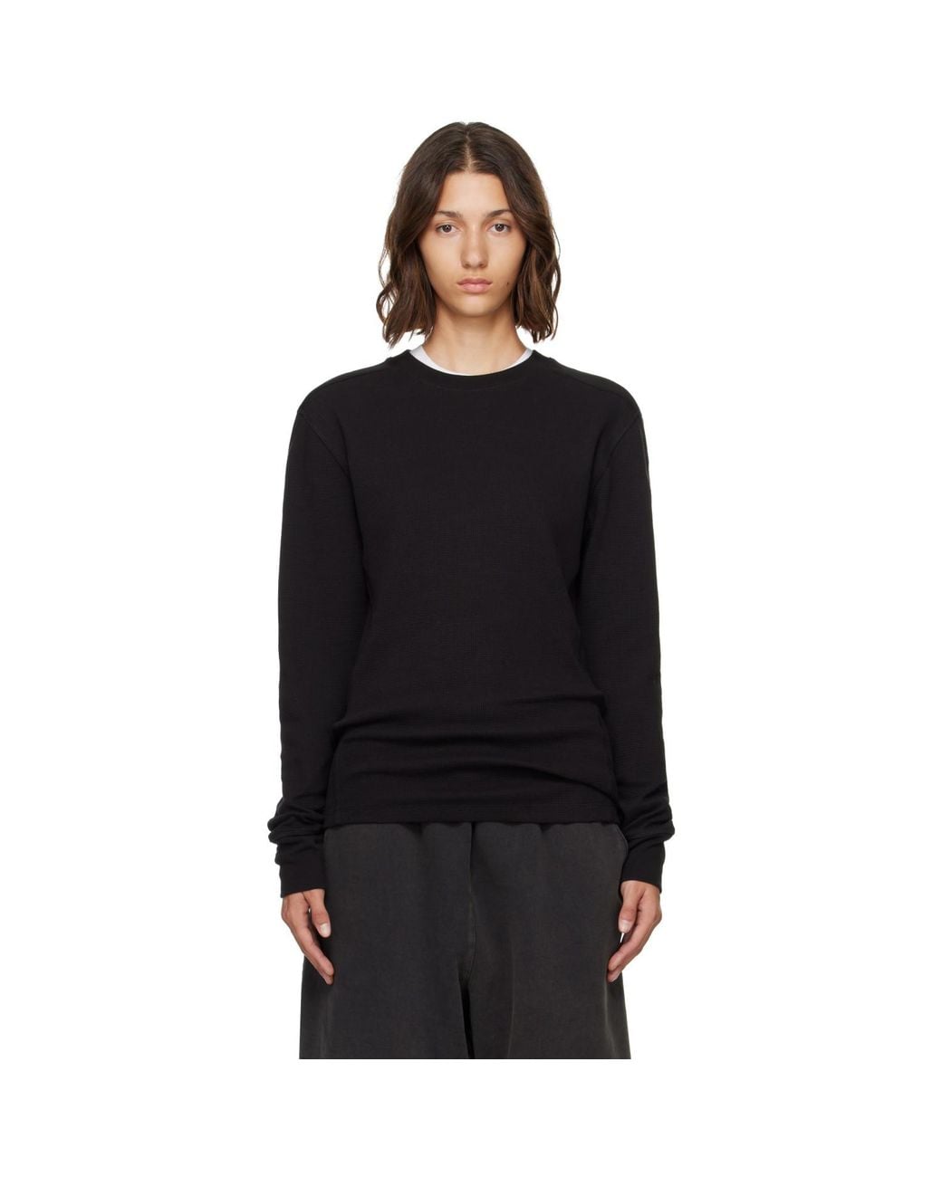 Entire studios Black Thermal Long Sleeve T-Shirt