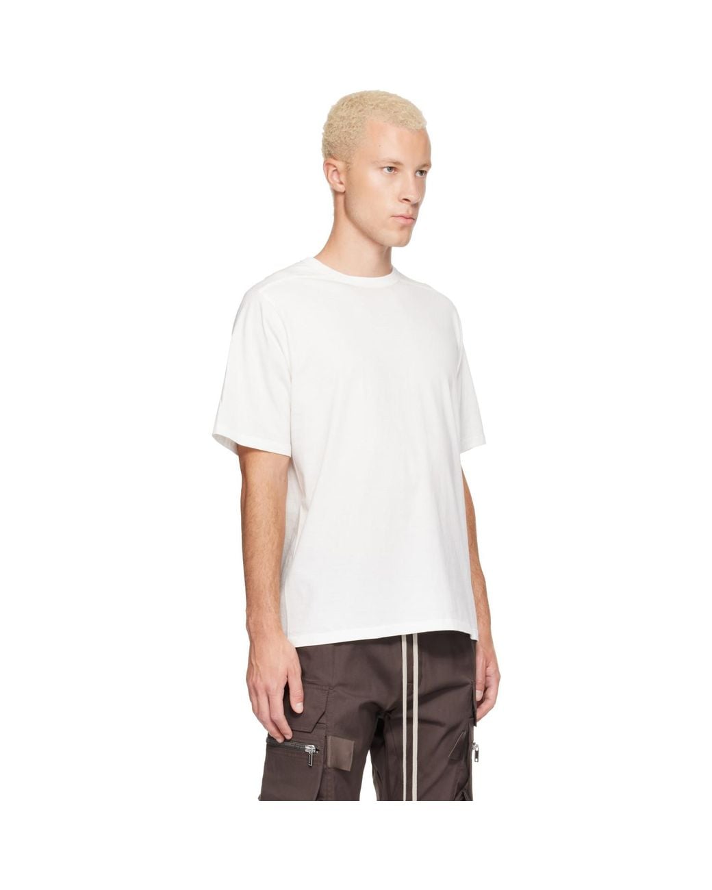 Rick Owens White Tower Brad T-Shirt for men