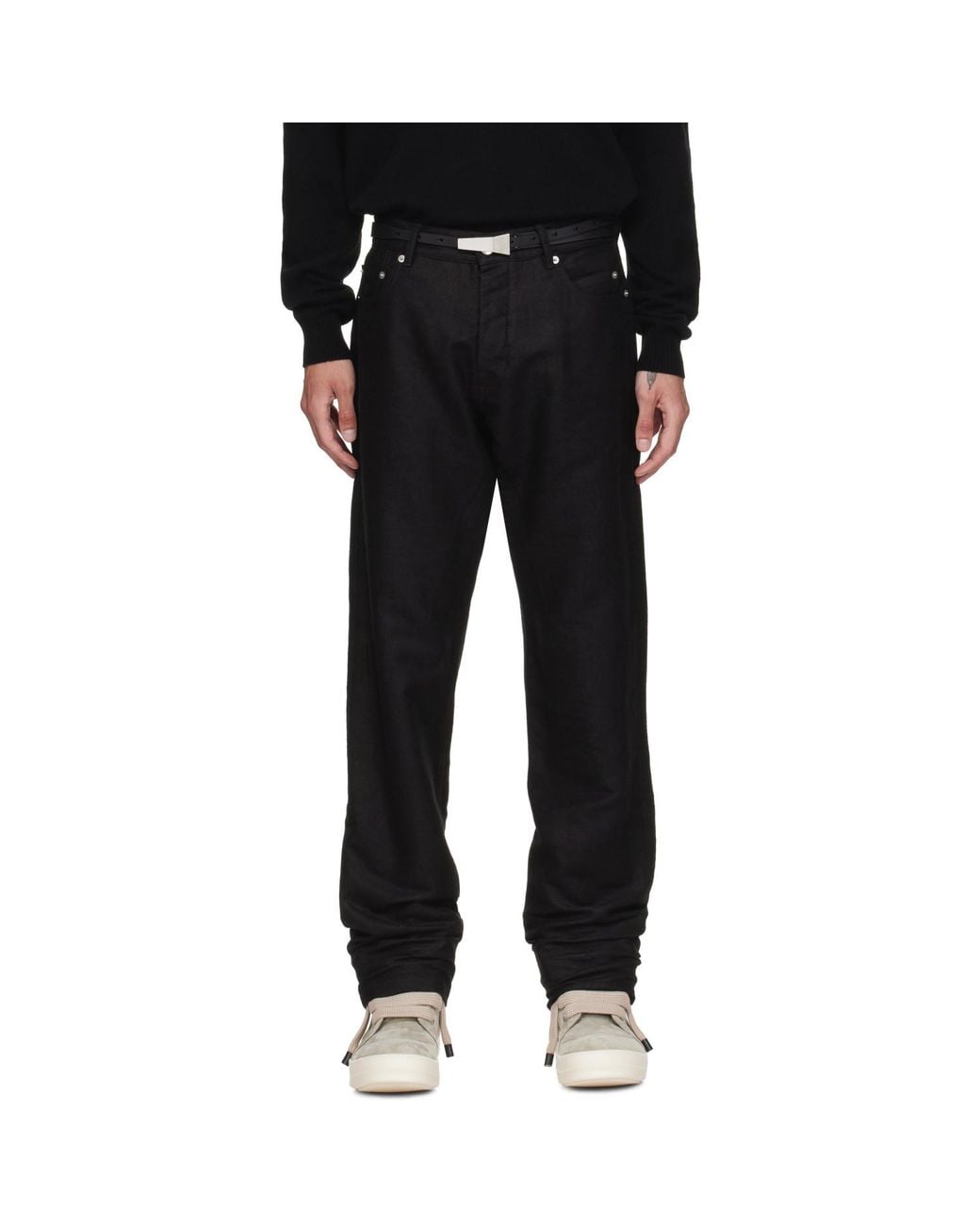 Rick Owens Black Tower Kurdt Trousers for men