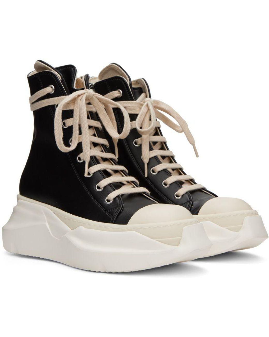 Rick Owens DRKSHDW Black Abstract High-top Sneakers | Lyst