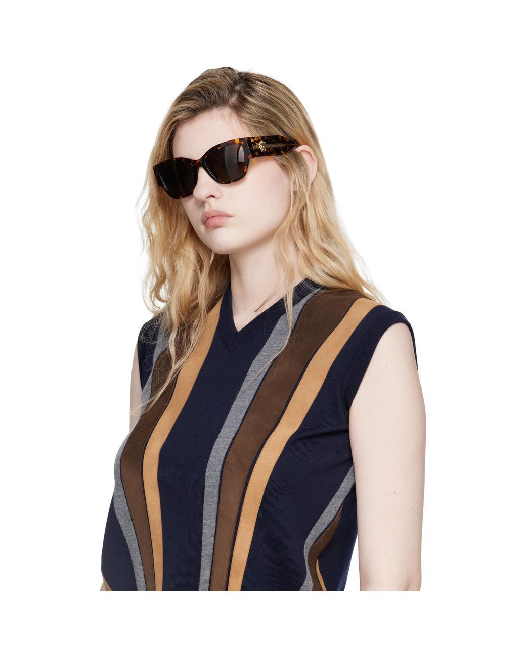 Versace Brown Tortoiseshell Sunglasses