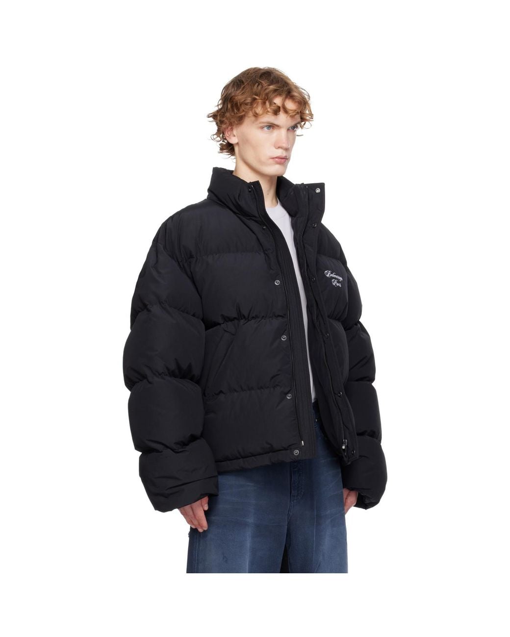 Balenciaga Blue Puffer Down Jacket for men