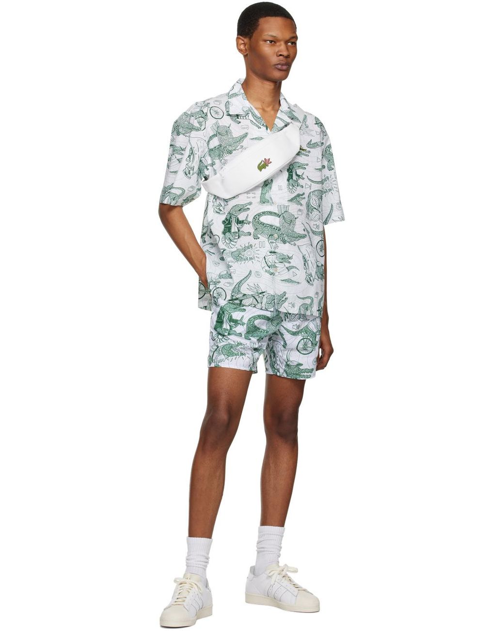 Unisex Lacoste x Netflix Croc Print Belt Bag - Wallets