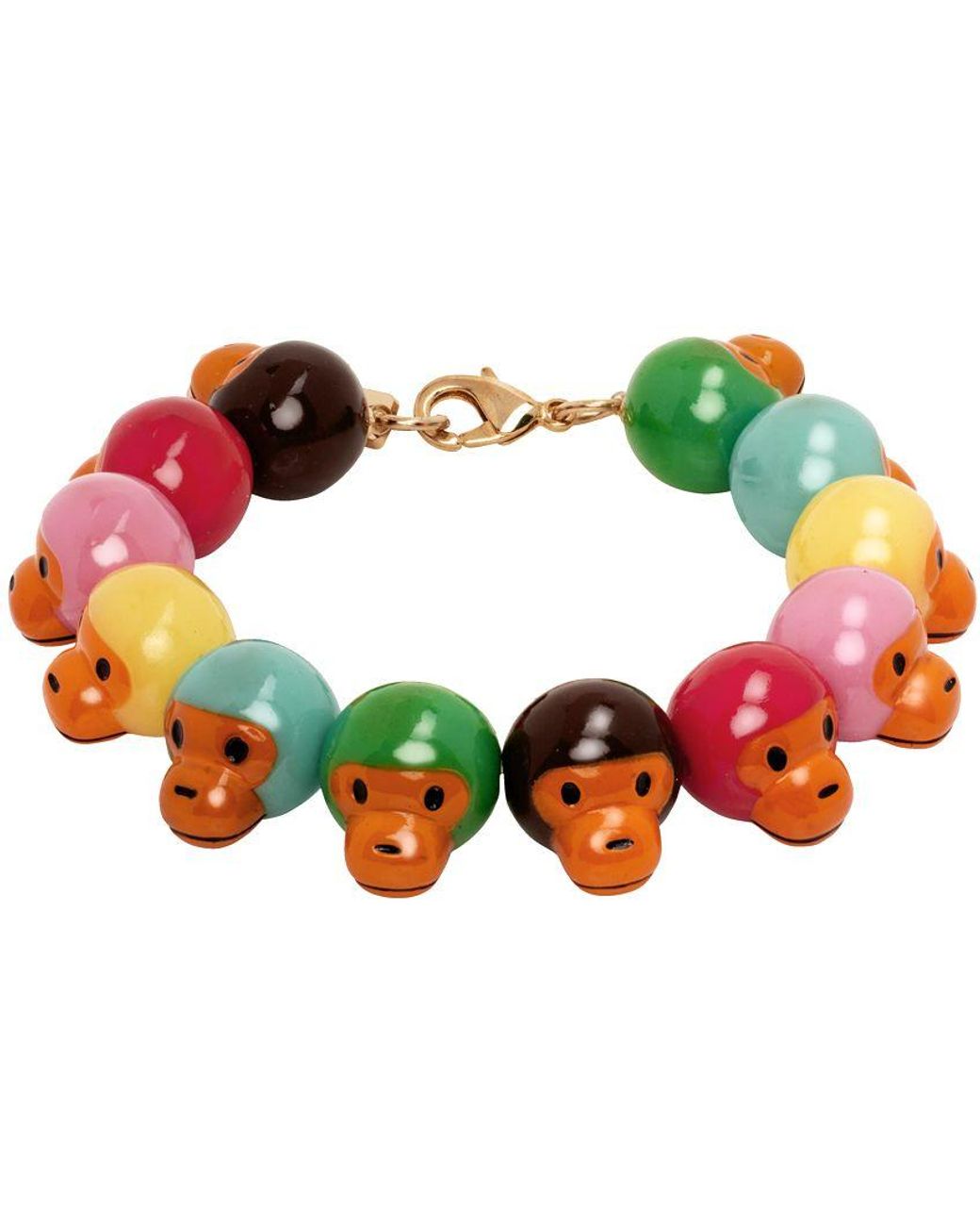 A Bathing Ape Color Baby Milo Rainbow Bracelet in Green | Lyst