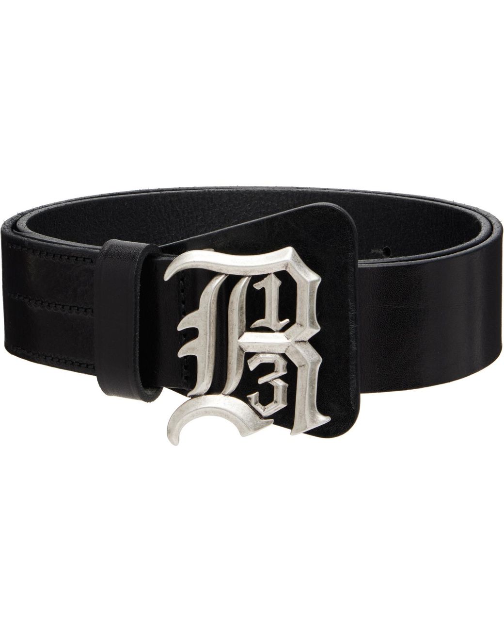 R13 Black Logo Buckle Belt
