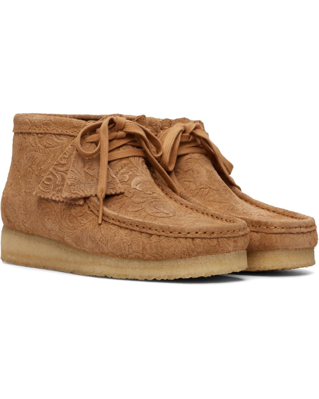 Clarks Brown Tan Wallabee Boots for men