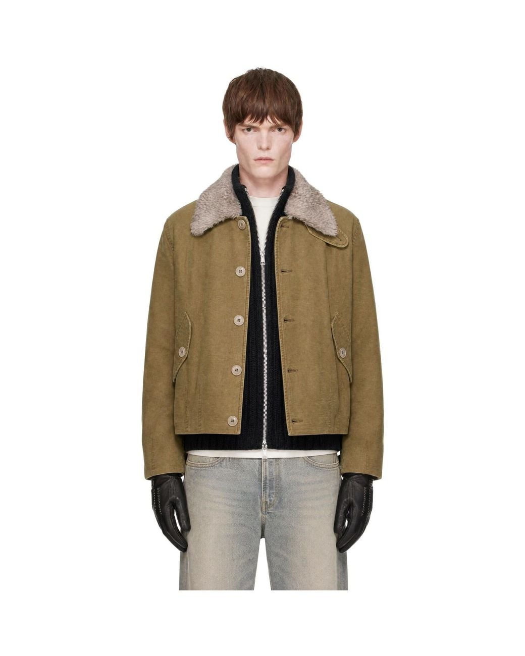 Our Legacy Brown Khaki Aerial Jacket for men