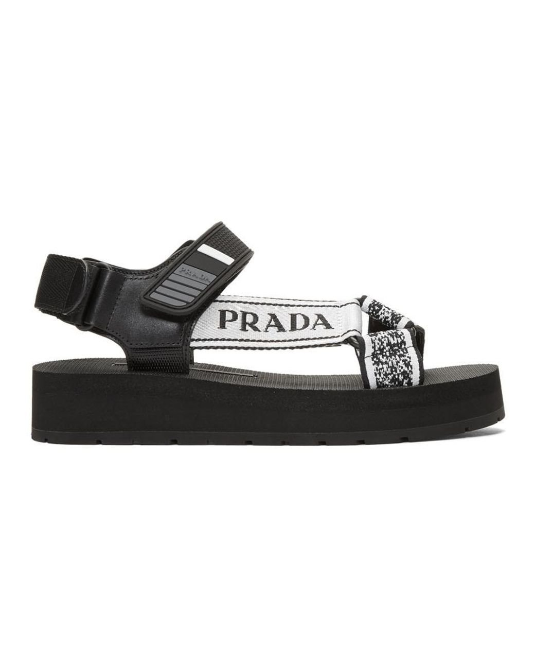 Prada cheap velcro sandals