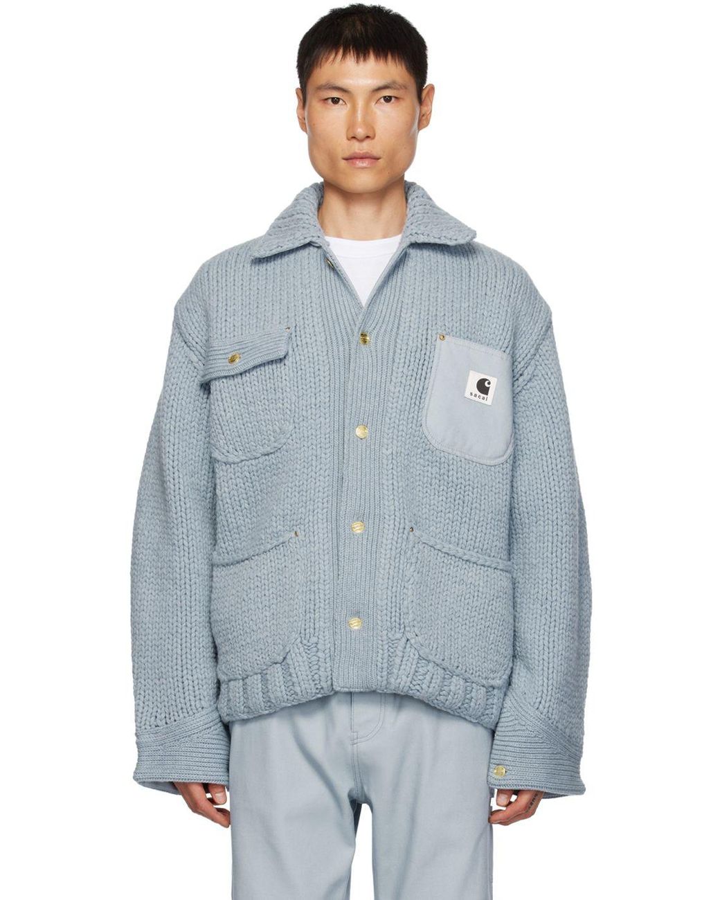 Sacai Blue Carhartt Wip Edition Jacket for Men | Lyst