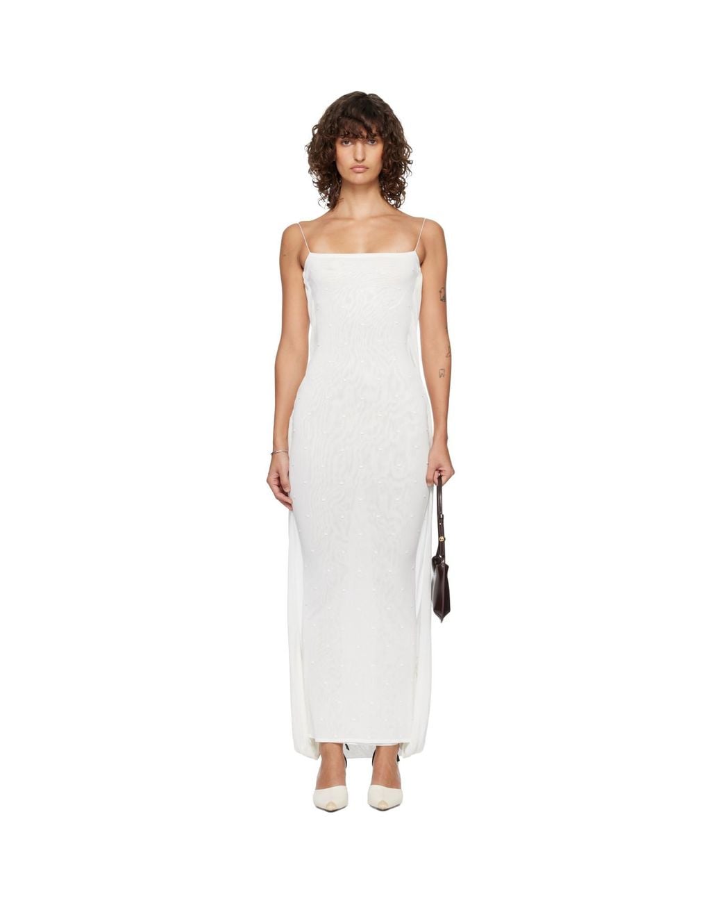 Jacquemus Black Off- 'The Plumetis Knit' Maxi Dress