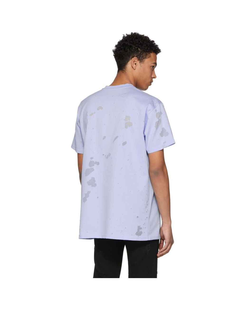 Givenchy Blue Distressed Colombian T-shirt for Men | Lyst