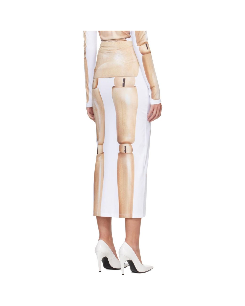 Jean Paul Gaultier Natural Elastic-Waist Skirt