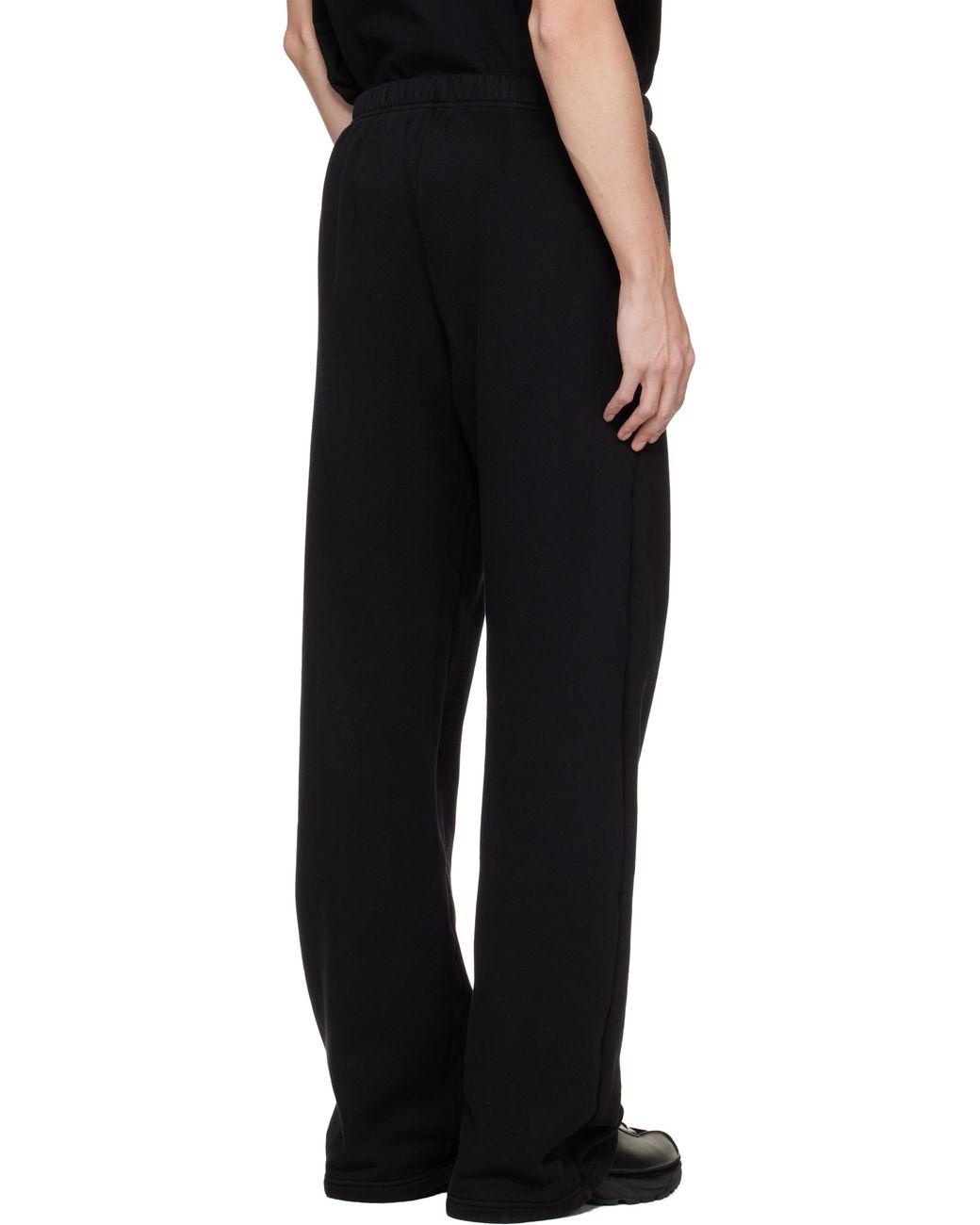 Les Tien Black Heavyweight Puddle Sweatpants for men