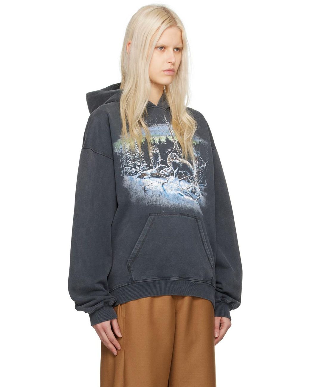 Holzweiler Paradise National Hoodie in Blue Lyst UK