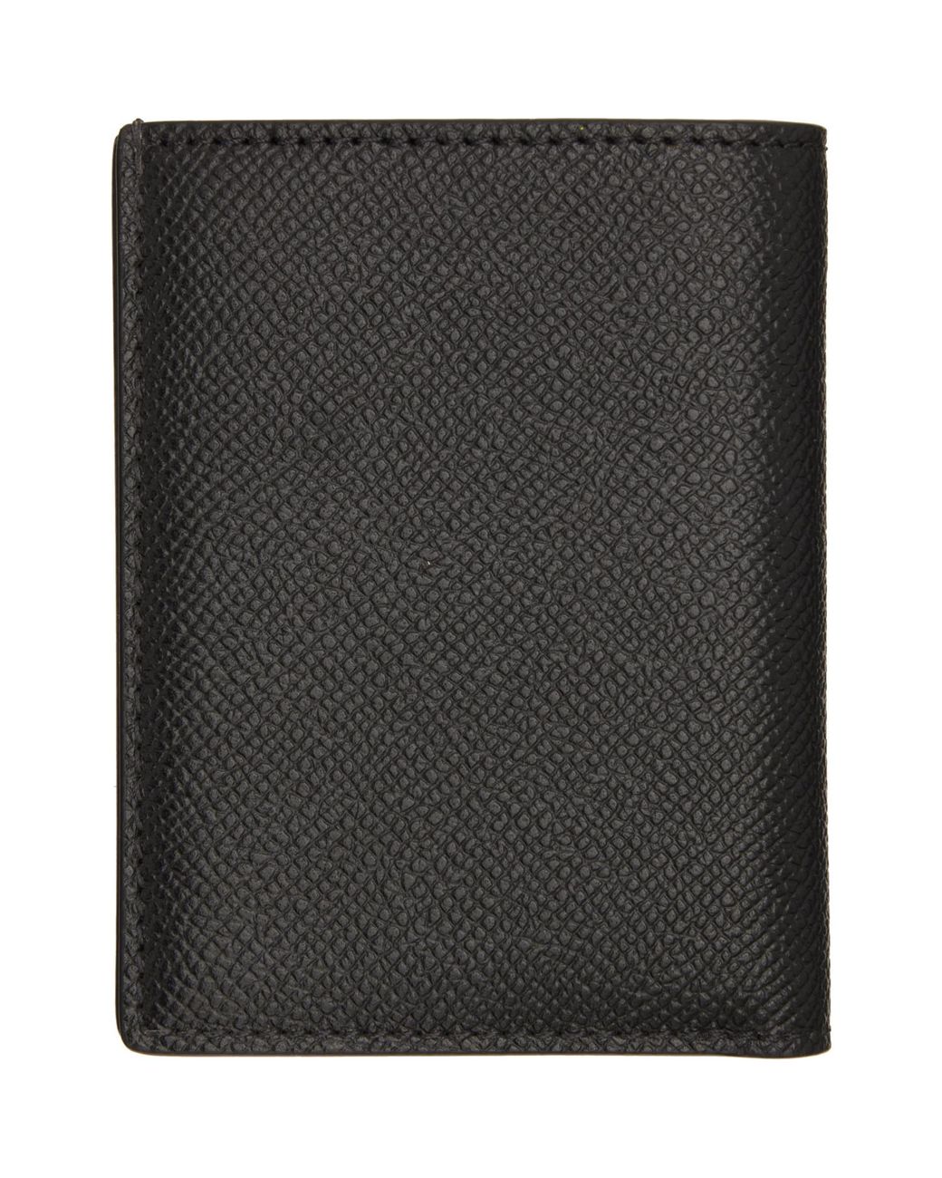 Tom Ford Black Small Grain T Line Bifold Card Holder for men