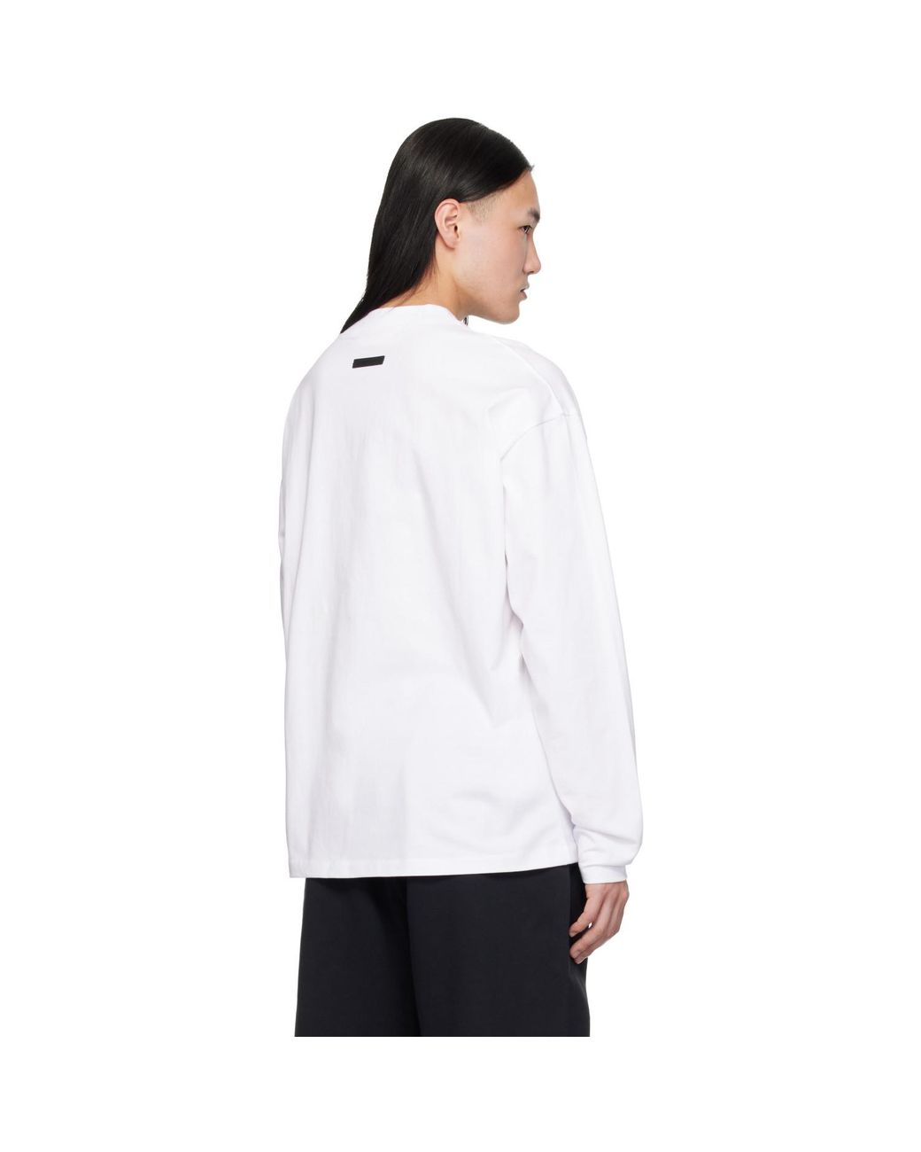 Fear Of God White Classic Long Sleeve T-Shirt for men