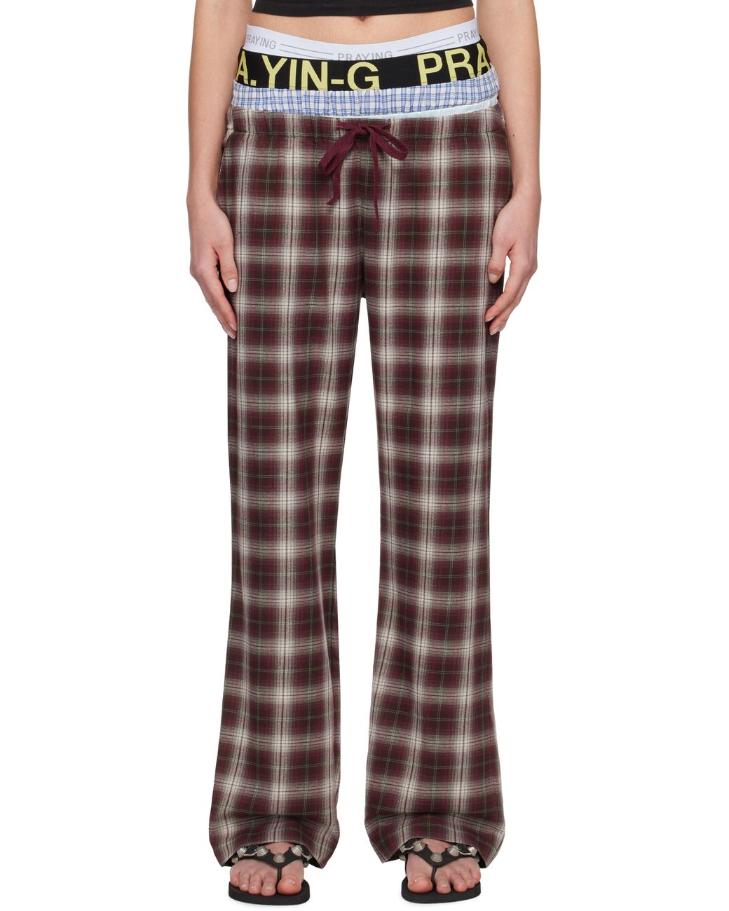 Praying Multicolor Plaid Underwear Sweatpants Praying