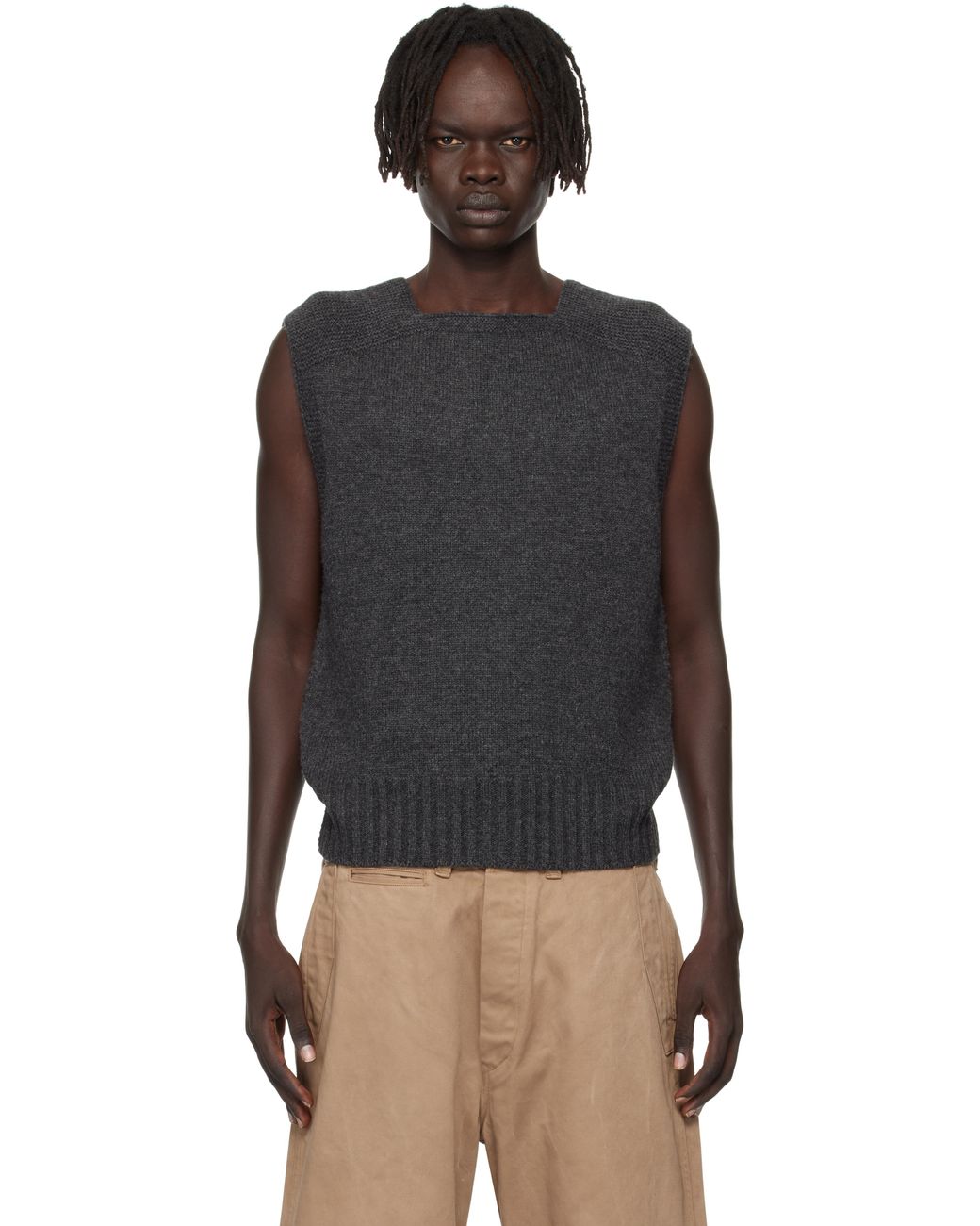 TAIGA TAKAHASHI Lot. 528 A.R.C Sweater Vest in Black for Men | Lyst